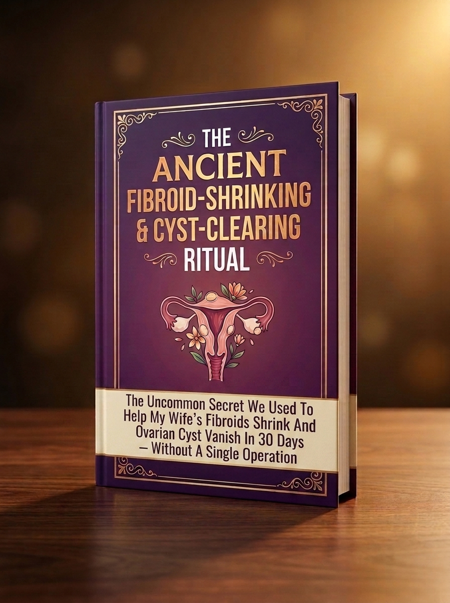 The Ancient Fibroid-Shrinking & Cyst-Clearing Ritual — PDF cover mockup